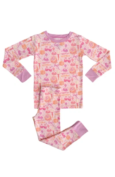 In My Jammers Kids'  Birthday Two Piece Pajama Set In Multi