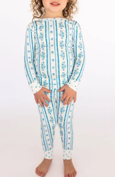 In My Jammers Babies'  Forever Blooming Two Piece Set In Blue