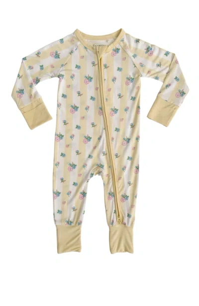 In My Jammers Babies'  Harper Zipper Romper In Neutral