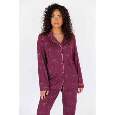 In My Sundays Long Sleeve & Long Pant Pajama Set In Purple