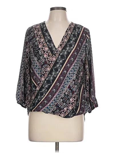 Pre-owned I.n. San Francisco 3/4 Sleeve Blouse In Black