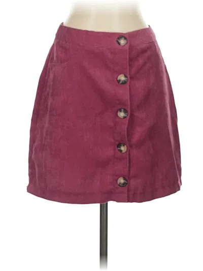 Pre-owned I.n. San Francisco Casual Skirt In Burgundy