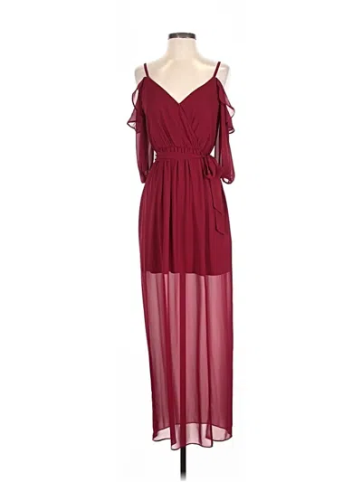 Pre-owned I.n. San Francisco Cocktail Dress In Burgundy