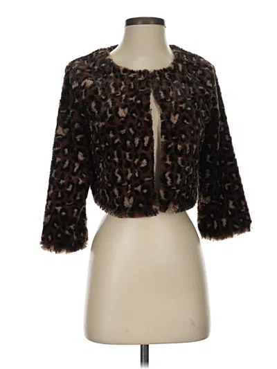 Pre-owned I.n. San Francisco Faux Fur Jacket In Brown