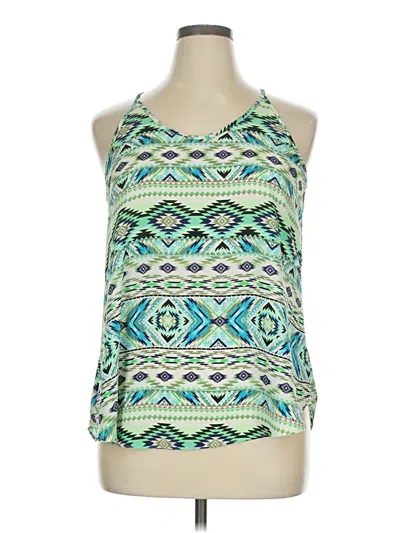 Pre-owned I.n. San Francisco Sleeveless Blouse In Green