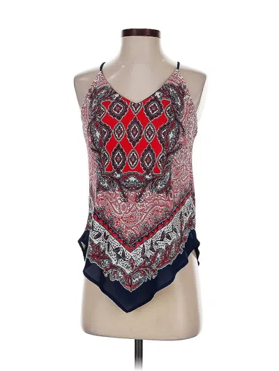 Pre-owned I.n. San Francisco Sleeveless Top Red Halter Neckline Tops