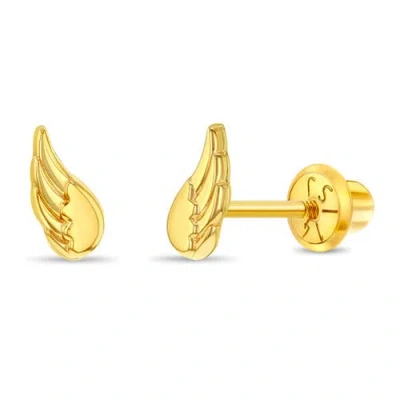 In Season Jewelry Kids'  14k Angel Wings Earrings In Gold