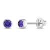 In Season Jewelry Kids'  14k Bezel Cubic Zirconia Earrings In February