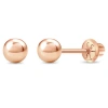 In Season Jewelry 14k Classic Ball Earrings In Rose Gold