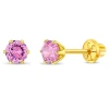 In Season Jewelry Babies'  14k Classic Prong Solitaire Earrings In October