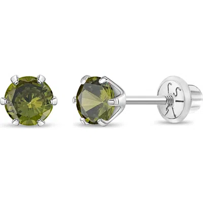 In Season Jewelry Babies'  14k Classic Solitaire Earrings In August
