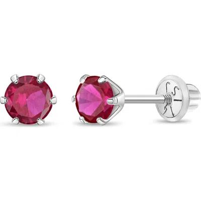 In Season Jewelry Babies'  14k Classic Solitaire Earrings In July