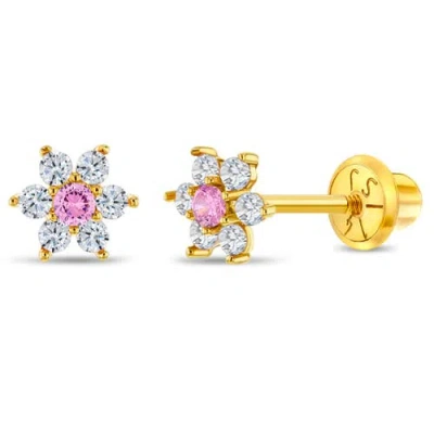 In Season Jewelry Babies'  14k Flower Cluster Earrings In Gold