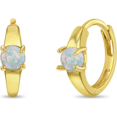 In Season Jewelry Babies'  14k Gold Single Opal Hoops
