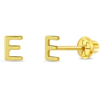 In Season Jewelry Babies'  14k Itsy Bitsy Initial Letter Earrings