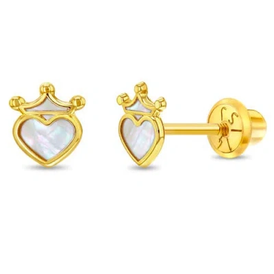 In Season Jewelry Babies'  14k Mother Of Pearl Princess Heart In White
