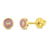 In Season Jewelry 14k Pink Donut Earrings In Pink