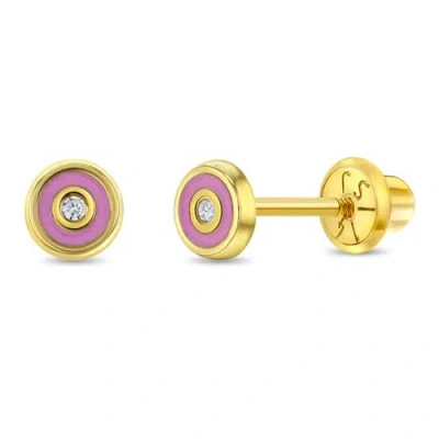 In Season Jewelry Babies'  14k Pink Donut Earrings