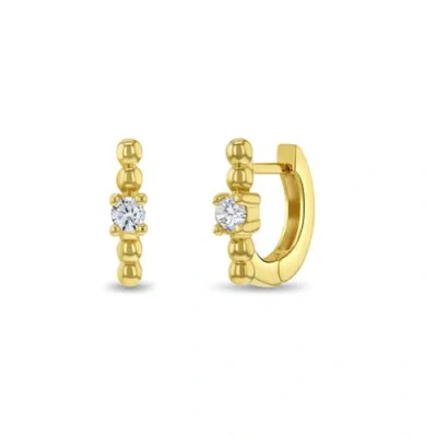 In Season Jewelry Babies'  14k Polished Front Cubic Zirconia Hoops In Gold