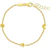 In Season Jewelry 14k Polished Puffed Shapes Bracelet In Gold