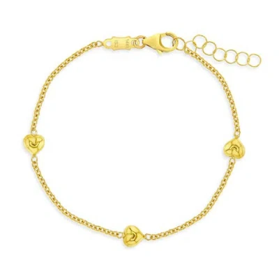 In Season Jewelry Babies'  14k Puffed Heart Little Bracelet In Gold