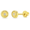 In Season Jewelry 14k Round Bezel Set Earrings In Gold