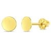 In Season Jewelry 14k Round Engravable Earrings In Gold