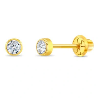 In Season Jewelry Babies'  14k Tiny Cubic Zirconia Birthstone Earrings In April