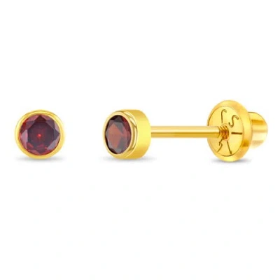 In Season Jewelry Babies'  14k Tiny Cubic Zirconia Birthstone Earrings In January