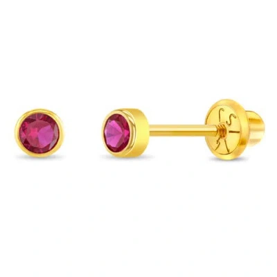 In Season Jewelry Babies'  14k Tiny Cubic Zirconia Birthstone Earrings In July