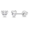 In Season Jewelry Babies'  14k Tiny Cubic Zirconia Heart Earrings In April