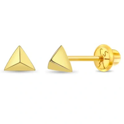 In Season Jewelry Kids'  14k Tiny Triangle Earrings In Gold