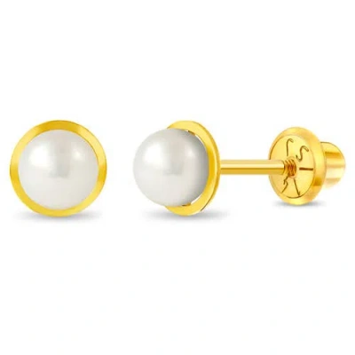 In Season Jewelry Babies'  14kmal Cultured Pearl Earrings In White