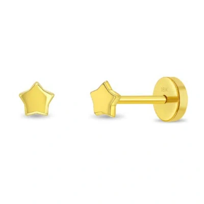 In Season Jewelry Babies'  18k Teeny Tiny Star Girl Earrings In Gold