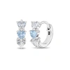In Season Jewelry Babies'  Cascading Cubic Zirconia Heart Hoop In Light Blue