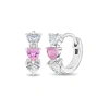 In Season Jewelry Babies'  Cascading Cubic Zirconia Heart Hoop In Pink