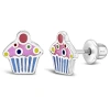 In Season Jewelry Cherry On Top Cupcake Earrings In Multi-color