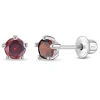 In Season Jewelry Kids'  Classic Cubic Zirconia Birthstone Solitaire Earrings In January