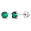 In Season Jewelry Kids'  Classic Cubic Zirconia Birthstone Solitaire Earrings In May
