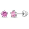 In Season Jewelry Kids'  Classic Cubic Zirconia Birthstone Solitaire Earrings In October