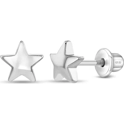 In Season Jewelry Babies'  Classic Polished Star Earrings In Silver