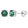 In Season Jewelry Babies'  Classic Round Solitaire Earrings In Metallic