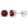 In Season Jewelry Babies'  Classic Round Solitaire Earrings In Metallic