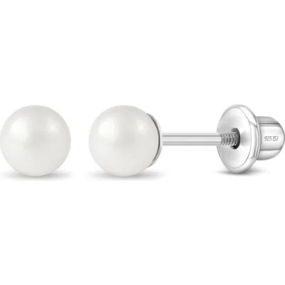 In Season Jewelry Babies'  Classic Simulated Pearl Earrings In White