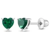 In Season Jewelry Kids'  Cubic Zirconia Birthstone Heart Solitaire Earrings In May