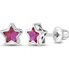 In Season Jewelry Kids'  Cubic Zirconia Birthstone Star Earrings In July