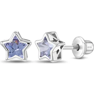 In Season Jewelry Kids'  Cubic Zirconia Birthstone Star Earrings In June