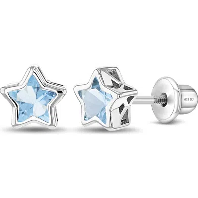 In Season Jewelry Kids'  Cubic Zirconia Birthstone Star Earrings In March