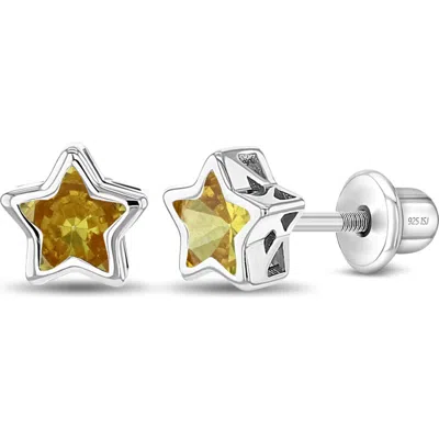 In Season Jewelry Kids'  Cubic Zirconia Birthstone Star Earrings In November