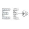 In Season Jewelry Kids'  Cubic Zirconia Letter Initial Earrings In Letter J